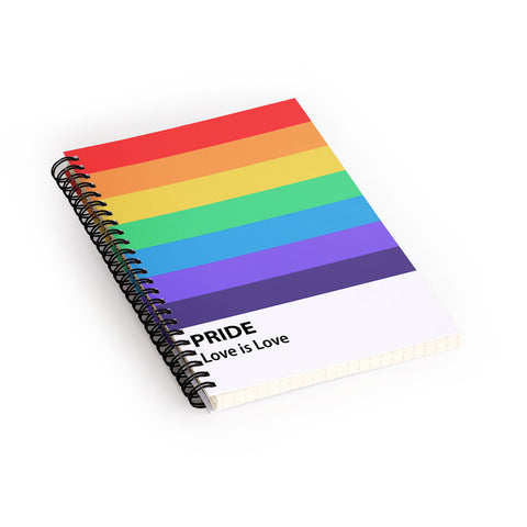 Emanuela Carratoni Pride Rainbow Flag Spiral Notebook