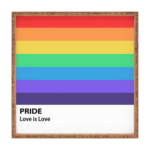 Emanuela Carratoni Pride Rainbow Flag Square Tray