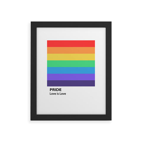 Emanuela Carratoni Pride Rainbow Flag Framed Art Print