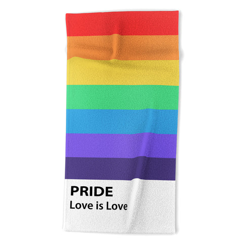 Emanuela Carratoni Pride Rainbow Flag Beach Towel