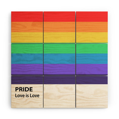Emanuela Carratoni Pride Rainbow Flag Wood Wall Mural