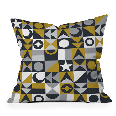 Emanuela Carratoni Small Cute Geometry Outdoor Throw Pillow