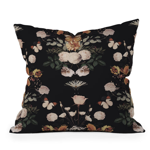 Emanuela Carratoni Spring Floral Geometry Outdoor Throw Pillow