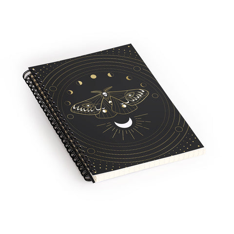 Emanuela Carratoni The Moon Moth Spiral Notebook