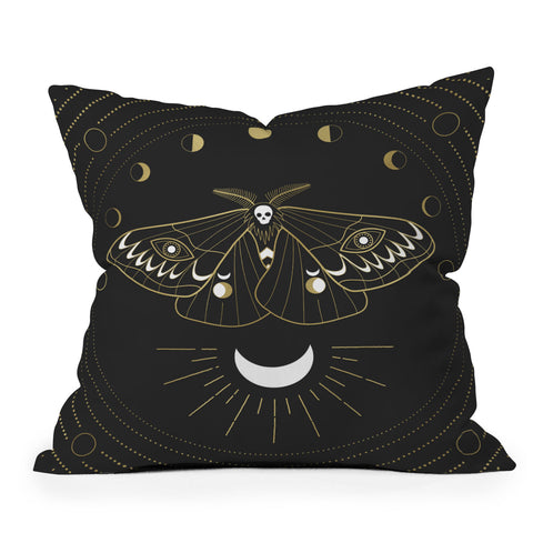 Emanuela Carratoni The Moon Moth Outdoor Throw Pillow