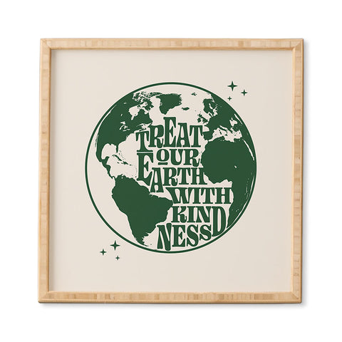 Emanuela Carratoni Treat our Earth with Kindness Framed Wall Art