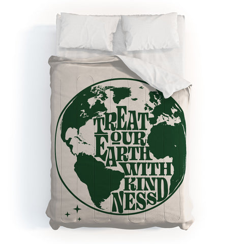 Emanuela Carratoni Treat our Earth with Kindness Comforter