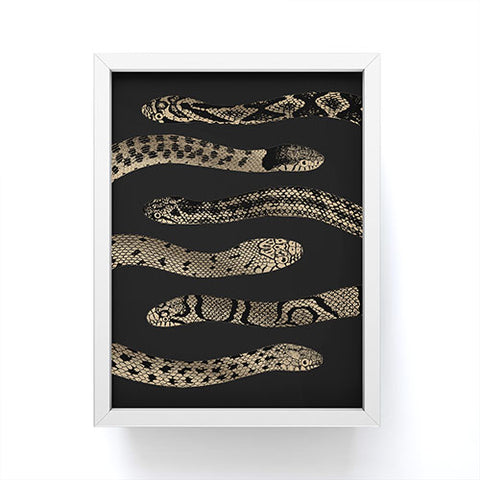 Emanuela Carratoni Vintage Golden Snakes Framed Mini Art Print