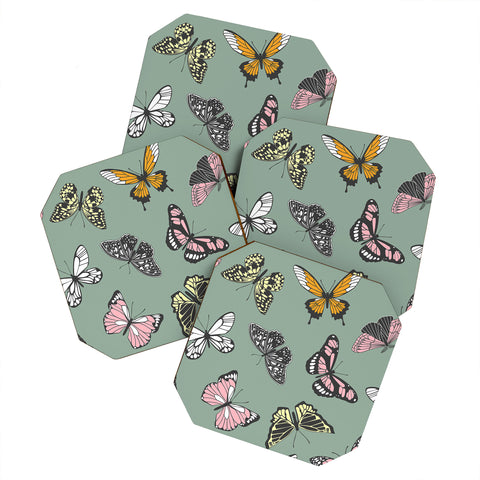 Emanuela Carratoni Wild Butterflies Coaster Set