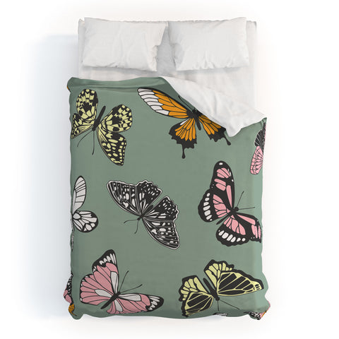 Emanuela Carratoni Wild Butterflies Duvet Cover