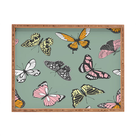 Emanuela Carratoni Wild Butterflies Rectangular Tray