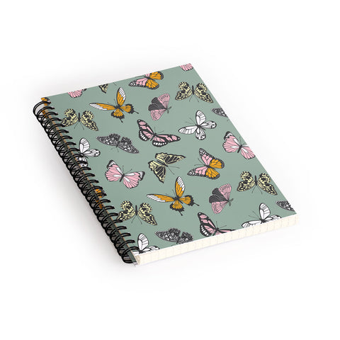 Emanuela Carratoni Wild Butterflies Spiral Notebook