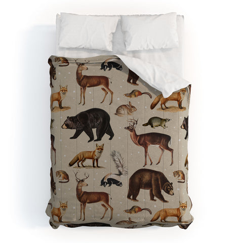 Emanuela Carratoni Wild Forest Animals Comforter