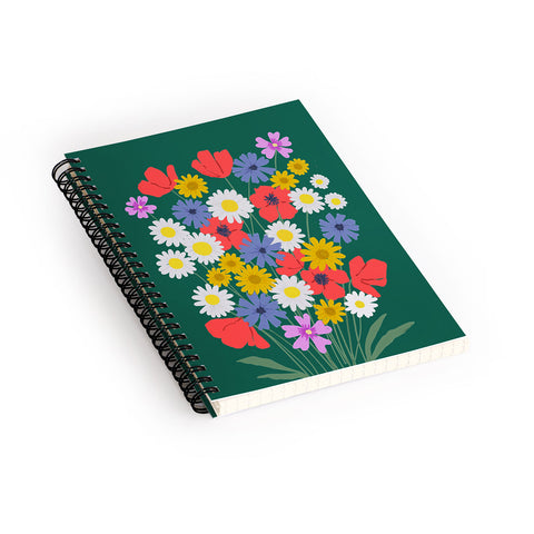 Emanuela Carratoni Wild Meadow Flowers Spiral Notebook