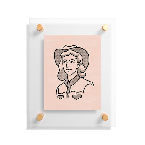 Emma Boys Cowgirl in Dusty Pink Floating Acrylic Print