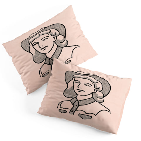 Emma Boys Cowgirl in Dusty Pink Pillow Shams