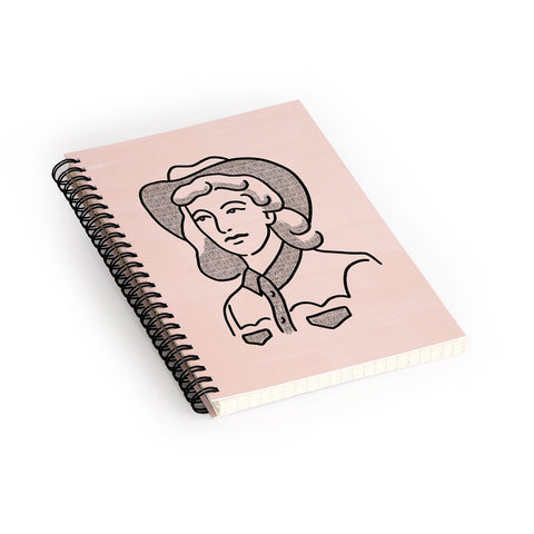 Emma Boys Cowgirl in Dusty Pink Spiral Notebook