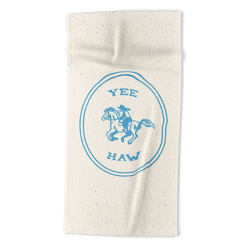 Emma Boys Yee Haw in Blue Beach Towel
