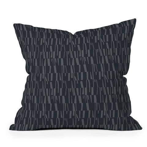 Emmie K Wabi Sabi Hygge Grey Stripe Outdoor Throw Pillow