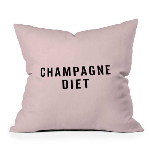EnvyArt Champagne Diet Outdoor Throw Pillow