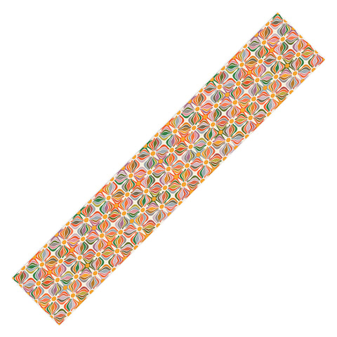evamatise Abstract Flowers Summer Holiday Table Runner