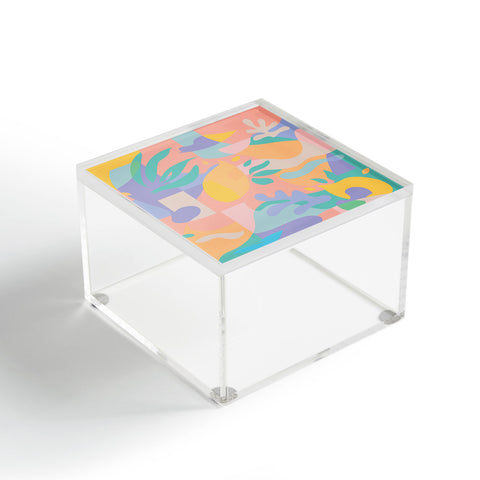 evamatise Lemons in Amalfi Abstract shapes Acrylic Box