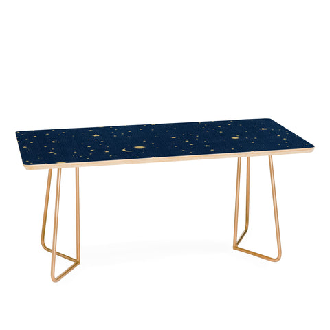 evamatise Magical Night Galaxy in Blue Coffee Table