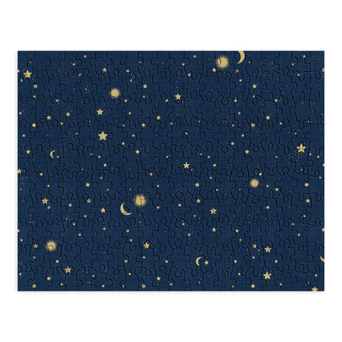 evamatise Magical Night Galaxy in Blue Puzzle
