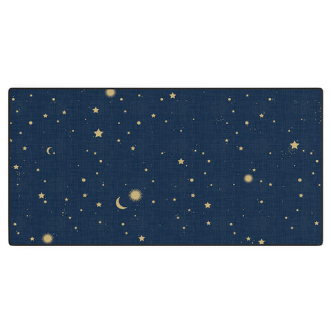 evamatise Magical Night Galaxy in Blue Desk Mat