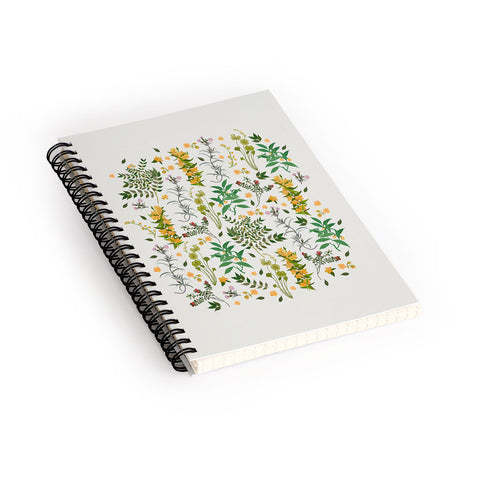 evamatise Vintage Wildflowers Cozy Spiral Notebook