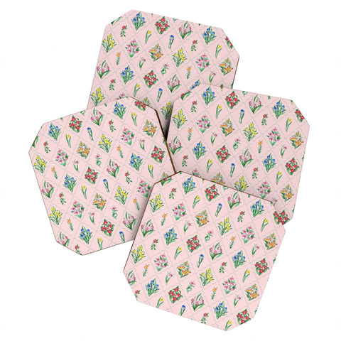 Evanjelina & Co Japanese Collection Pink Coaster Set
