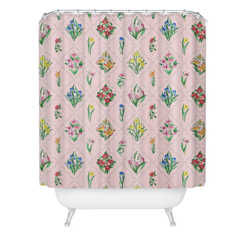 Evanjelina & Co Japanese Collection Pink Shower Curtain