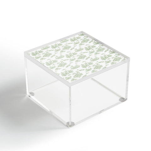 Evanjelina & Co Toile De Jouy Sage Acrylic Box