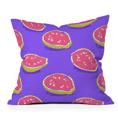 Evgenia Chuvardina Pink guava Outdoor Throw Pillow