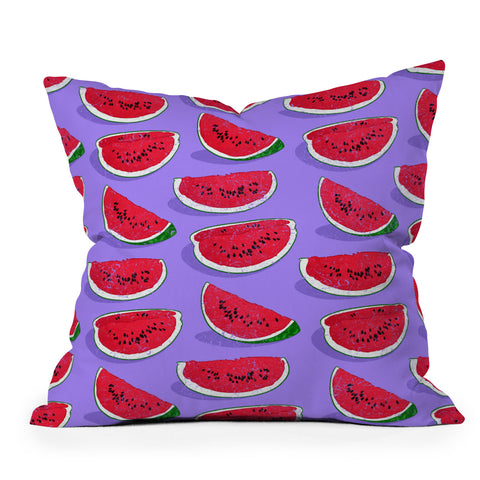 Evgenia Chuvardina Tasty watermelons Outdoor Throw Pillow