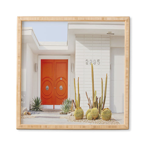 Eye Poetry Photography Orange Door in Palm Springs Framed Wall Art