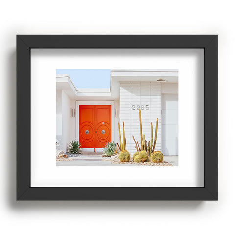 Eye Poetry Photography Orange Door in Palm Springs Recessed Framing Rectangle