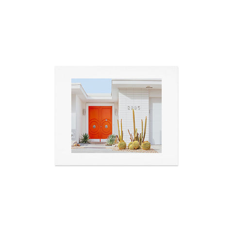 Eye Poetry Photography Orange Door in Palm Springs Art Print