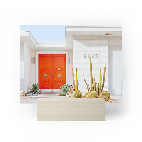 Eye Poetry Photography Orange Door in Palm Springs Mini Art Print