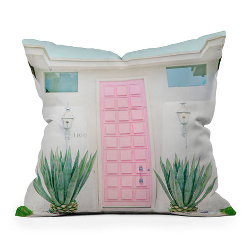 Eye Poetry Photography The Pink Door Palm Springs Throw Pillow