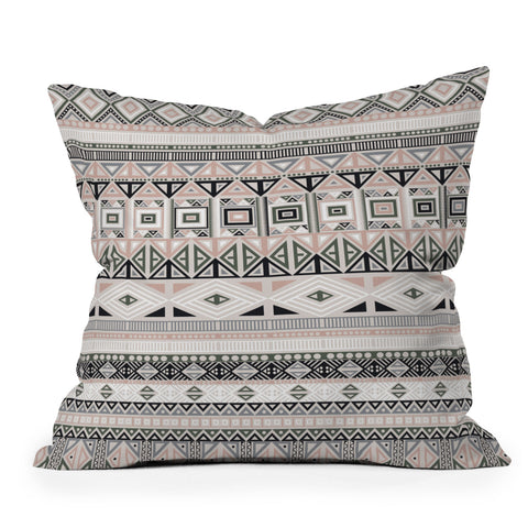 Fimbis Geometric Aztec 1 Outdoor Throw Pillow
