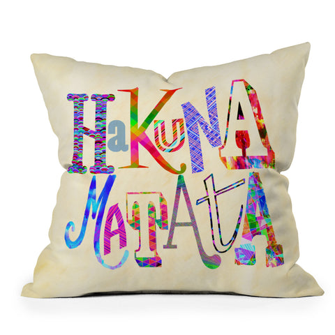 Fimbis Hakuna Matata Outdoor Throw Pillow