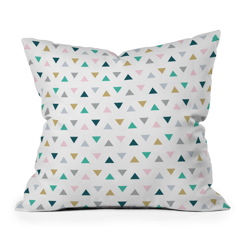 Fimbis Scandi Triangles Outdoor Throw Pillow