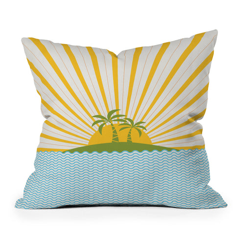 Fimbis Summer Sun Outdoor Throw Pillow
