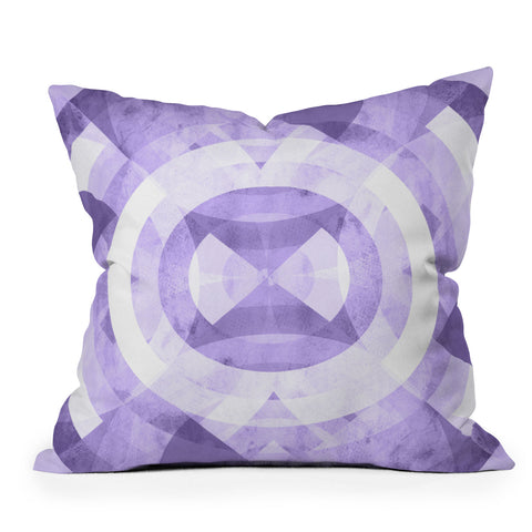 Fimbis Violet Circles Outdoor Throw Pillow