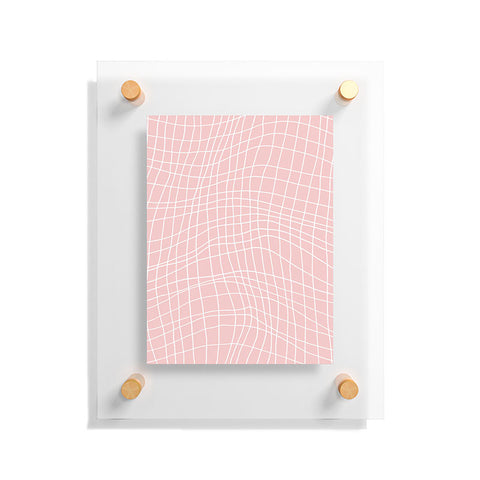Fimbis Wavy Blush Grid Floating Acrylic Print