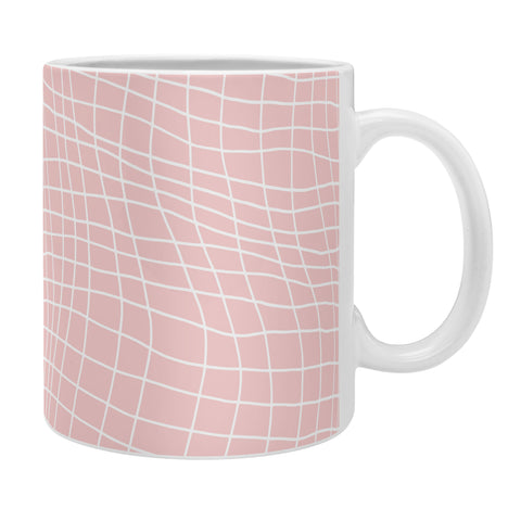 Fimbis Wavy Blush Grid Coffee Mug