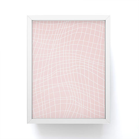 Fimbis Wavy Blush Grid Framed Mini Art Print