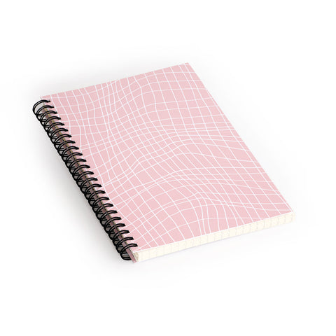 Fimbis Wavy Blush Grid Spiral Notebook