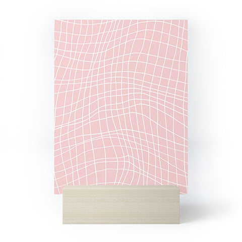 Fimbis Wavy Blush Grid Mini Art Print